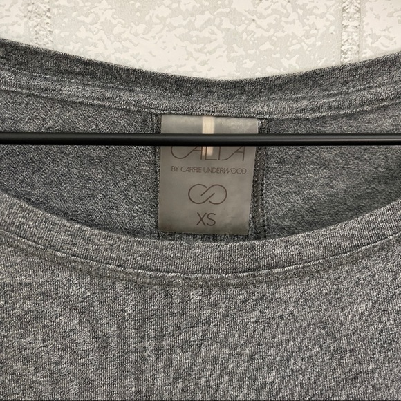 CALIA by Carrie Underwood Gray Split Back Long Sleeve Dolman Top - Picture 3 of 10